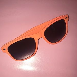 Neon orange sunglasses